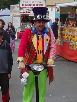 Matty just having fun on his scooter at the Bendigo Easter festival