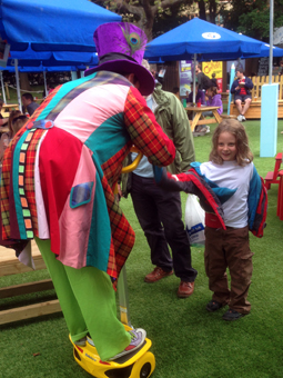 Matty meeting a fan in the Assembly George Square Gardens after a show