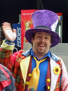 Matty Hatter waving at the camera